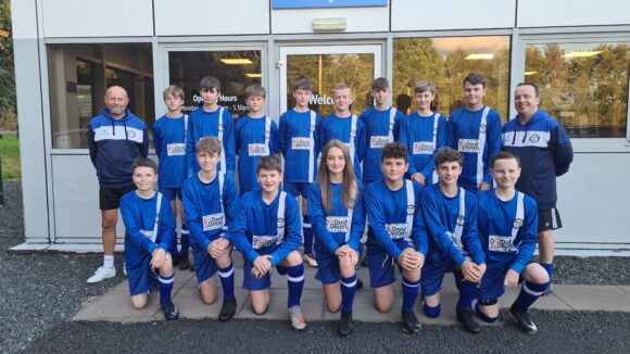 The players and coaches of Bridgnorth Town Juniors Under-14s